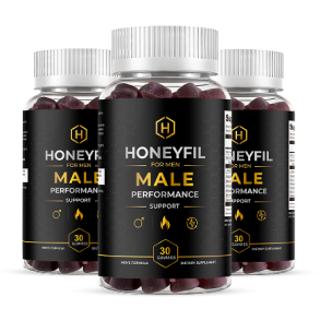 HoneyFil men's daily vitality gummy bottle